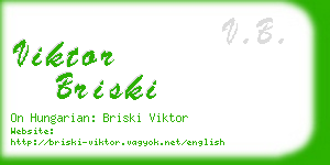 viktor briski business card